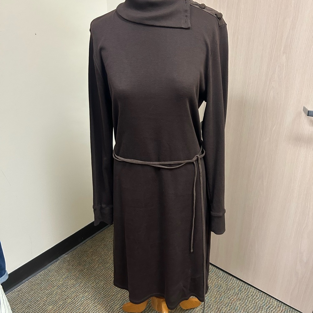 Lauren Ralph Lauren Dark Brown Long Sleeve Dress